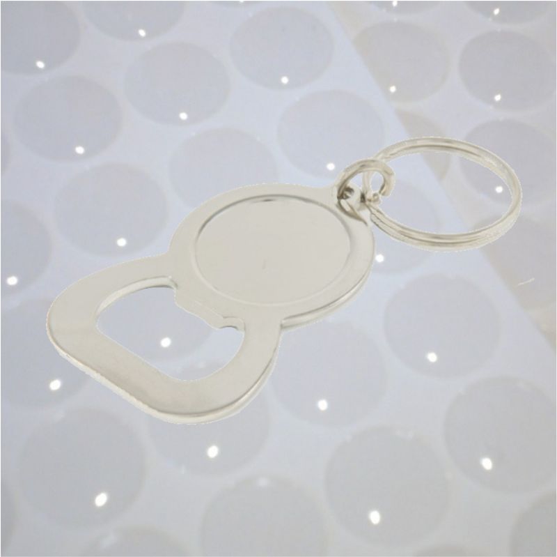 Keyring Blank Bottle Opener 25.4mm and clear dome
